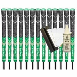 Golf Pride MCC Plus4 *TEAMS* MIDSIZE Grip (Green/Gold) - 13pcs + Golf Grip Kit