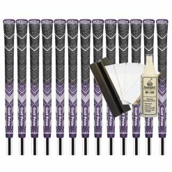 Golf Pride MCC Plus4 *TEAMS* Standard Grip (Purple/White) - 13pcs + Golf Grip Kit